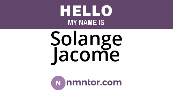 Solange Jacome