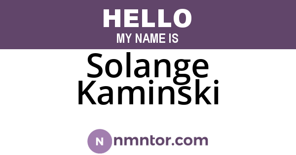 Solange Kaminski