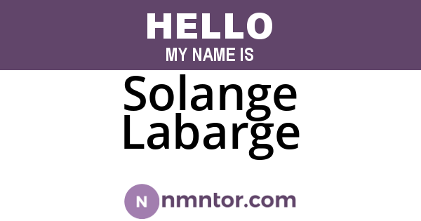 Solange Labarge