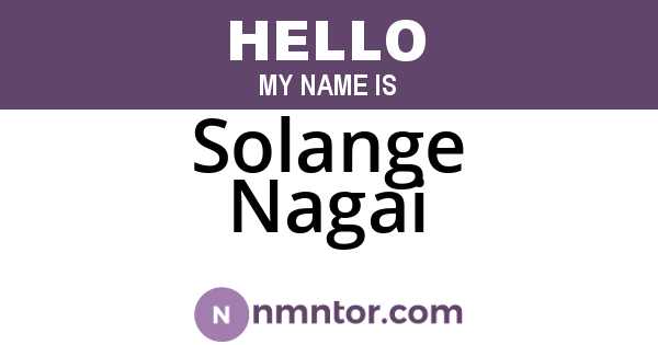 Solange Nagai
