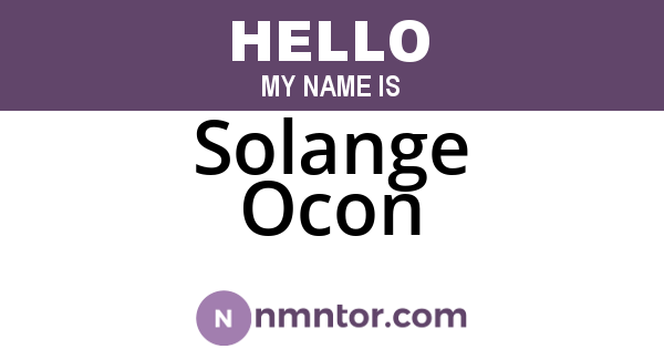 Solange Ocon