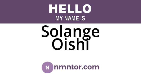 Solange Oishi