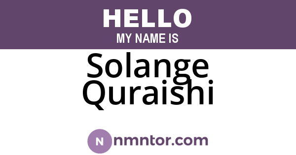 Solange Quraishi