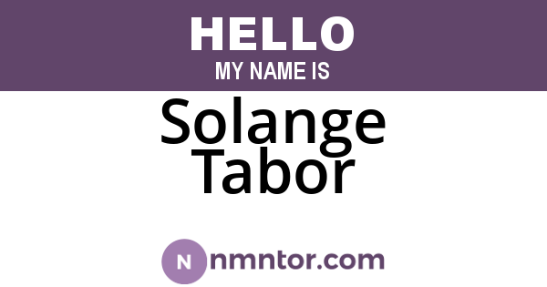 Solange Tabor