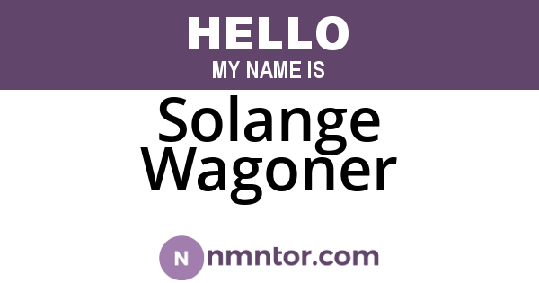 Solange Wagoner
