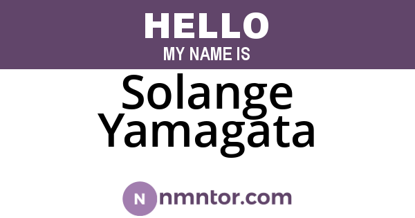 Solange Yamagata