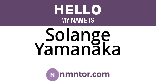 Solange Yamanaka