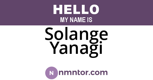 Solange Yanagi
