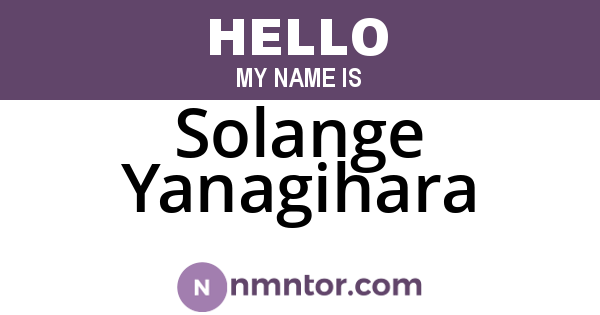 Solange Yanagihara
