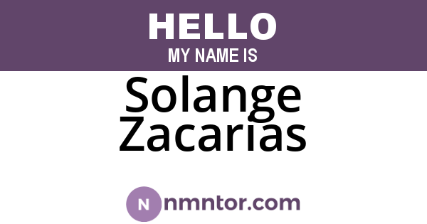 Solange Zacarias