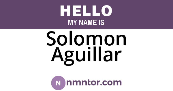 Solomon Aguillar