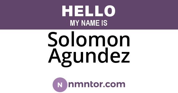 Solomon Agundez