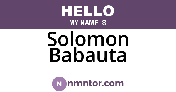 Solomon Babauta