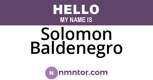 Solomon Baldenegro