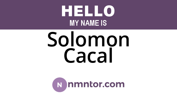 Solomon Cacal