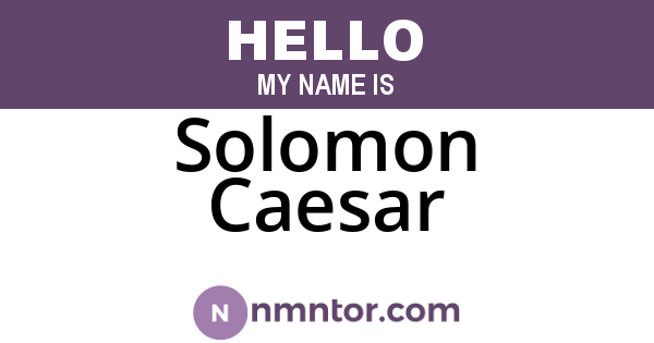 Solomon Caesar