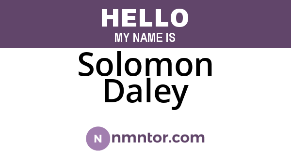 Solomon Daley
