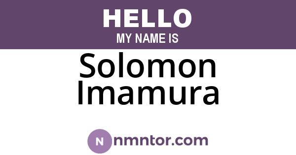 Solomon Imamura