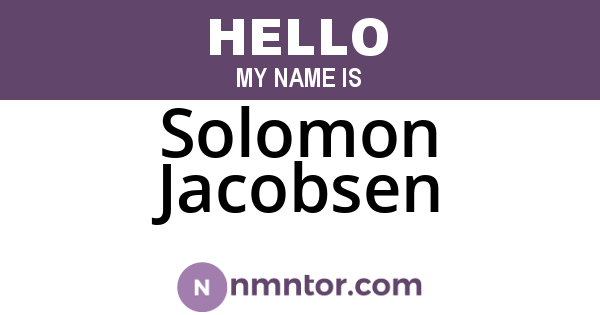 Solomon Jacobsen