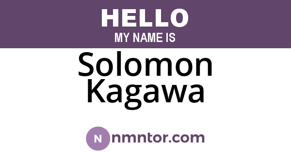 Solomon Kagawa