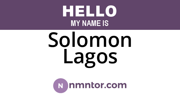 Solomon Lagos