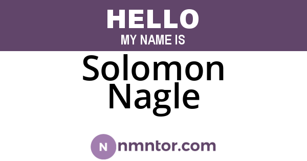 Solomon Nagle