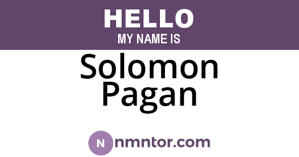 Solomon Pagan