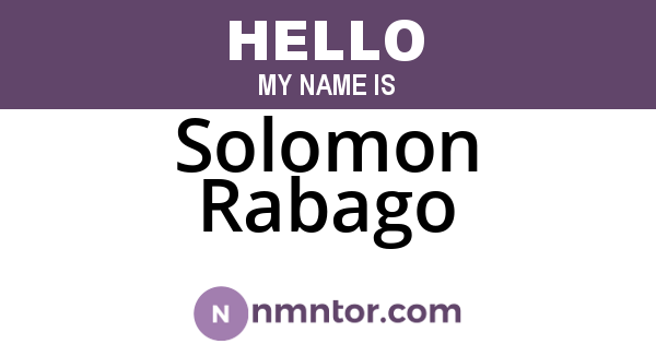 Solomon Rabago