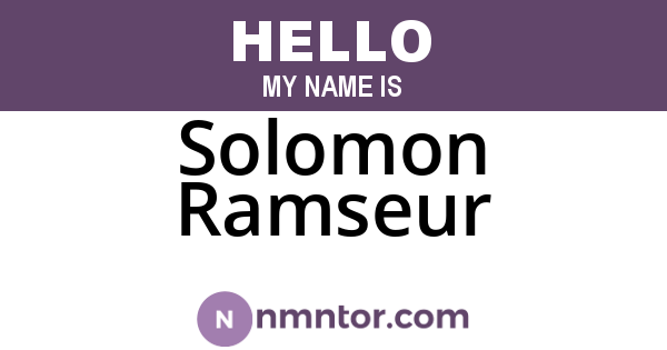 Solomon Ramseur