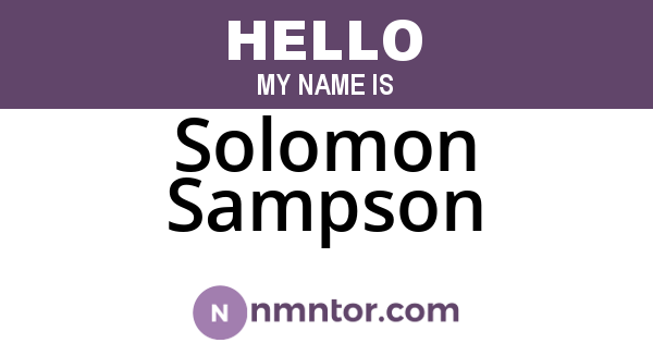 Solomon Sampson