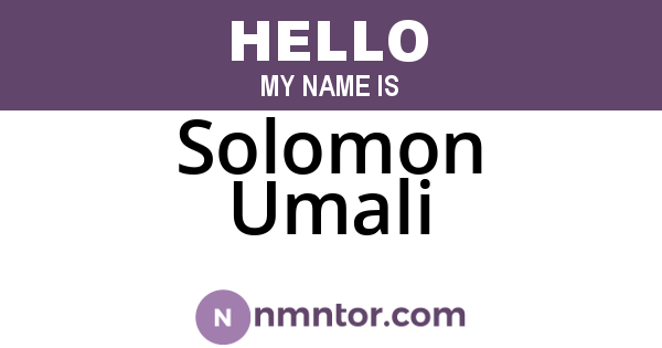 Solomon Umali