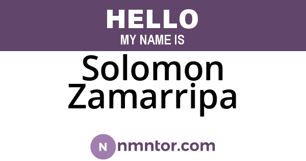 Solomon Zamarripa