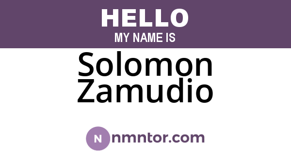 Solomon Zamudio