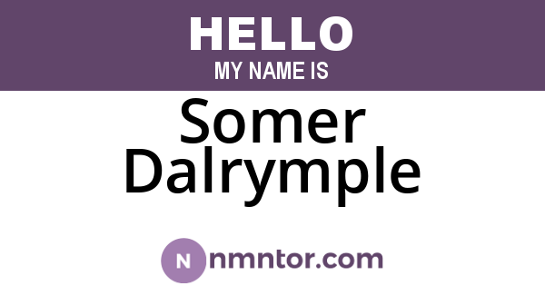 Somer Dalrymple