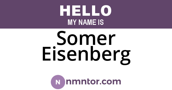 Somer Eisenberg