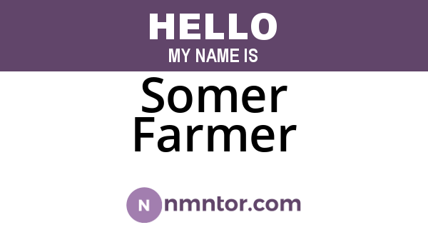 Somer Farmer