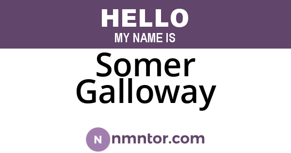 Somer Galloway