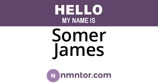Somer James