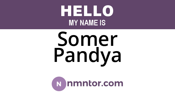 Somer Pandya