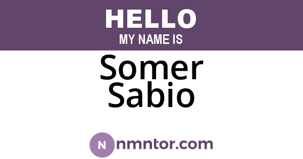 Somer Sabio