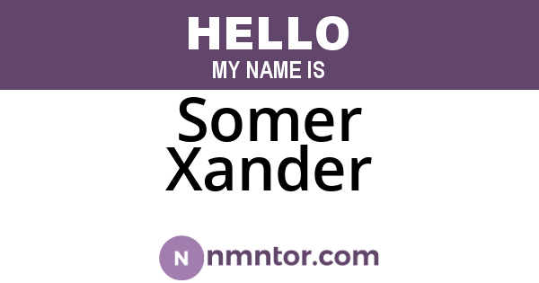 Somer Xander