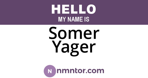 Somer Yager