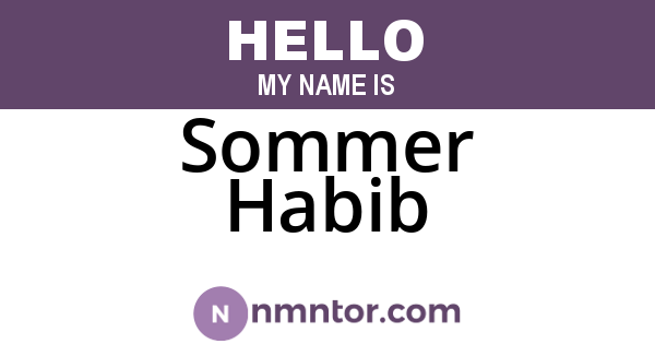 Sommer Habib