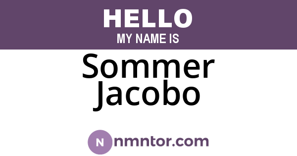 Sommer Jacobo