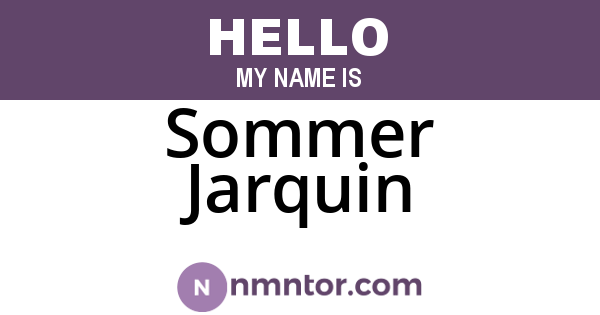 Sommer Jarquin