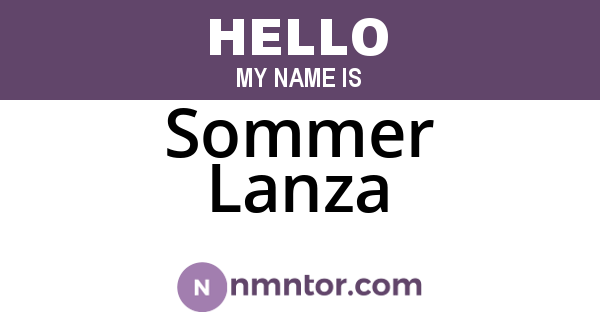 Sommer Lanza