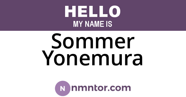 Sommer Yonemura