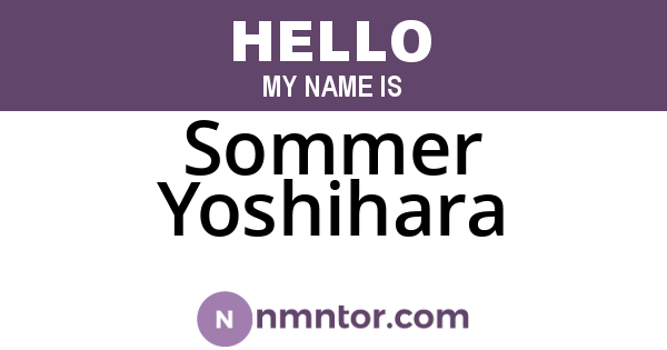 Sommer Yoshihara