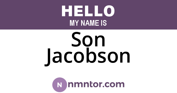 Son Jacobson