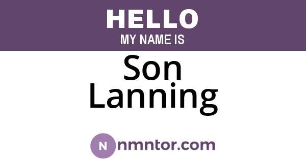 Son Lanning